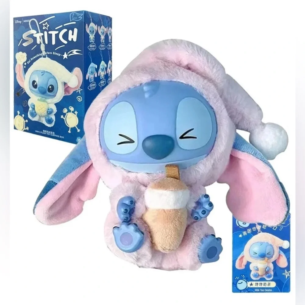 Disney Stitch Blue & Cream Eat Something before sleep NWT